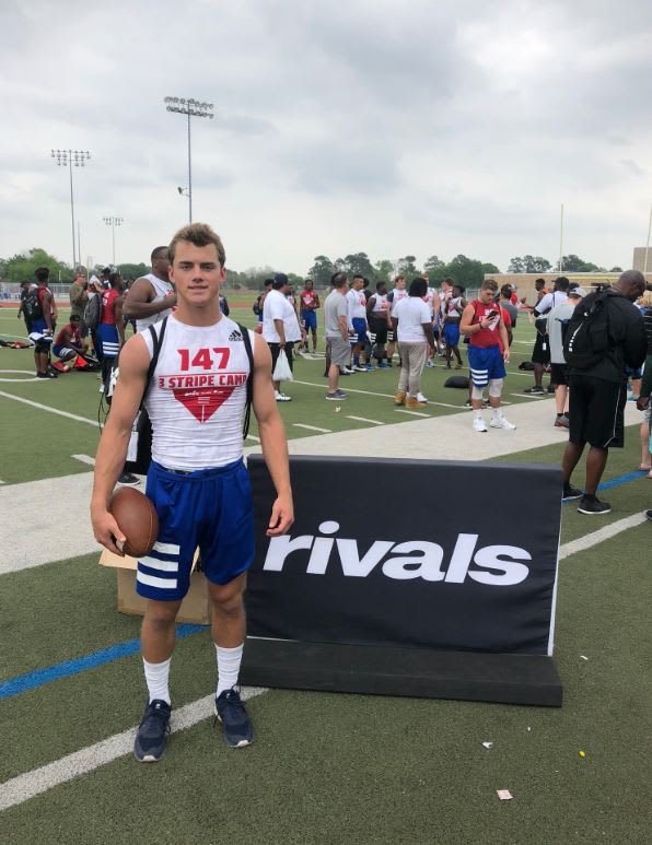Wilson Long at the Houston Rivals Three Stripe camp earlier this spring