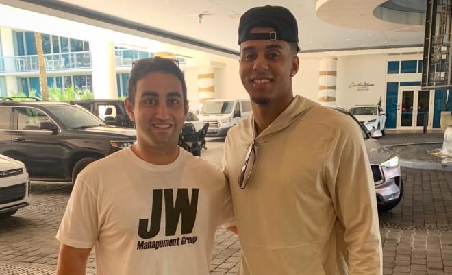 Joe Hernandez manages FSU quarterback Jordan Travis' custom T-shirts and other NIL opportunities.