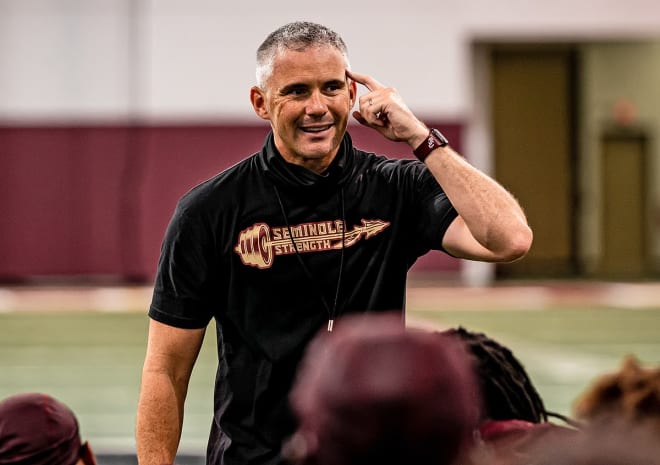FSU football coach Mike Norvell takes a different approach than most with his Mega Camp.