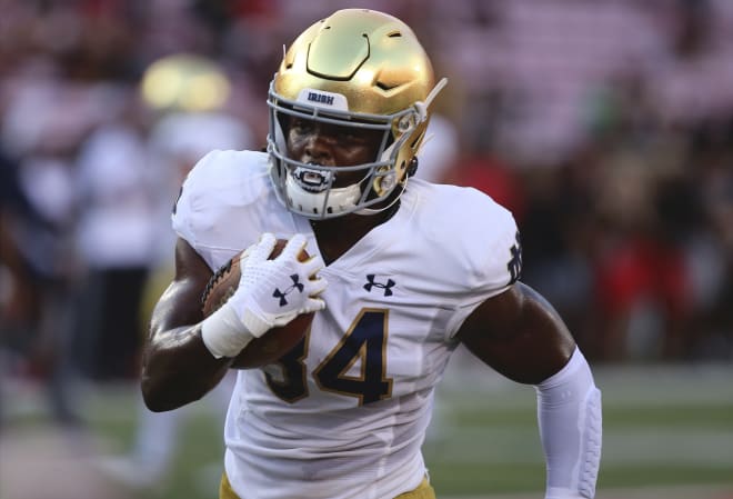 Notre Dame Fighting Irish football running back Jahmir Smith