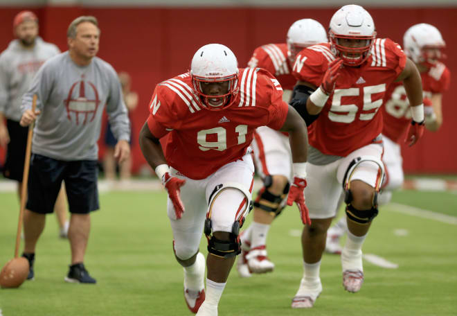 The Huskers need Freedom Akinmoladun (91) and Kevin Maurice (55) to step forward in 2016.