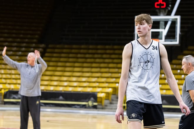 Lawson Lovering at practice with the Buffs on Friday, Oct. 8