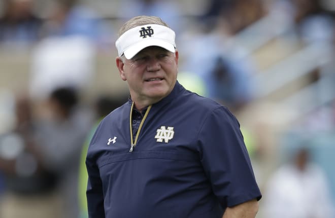 Notre Dame football head coach Brian Kelly