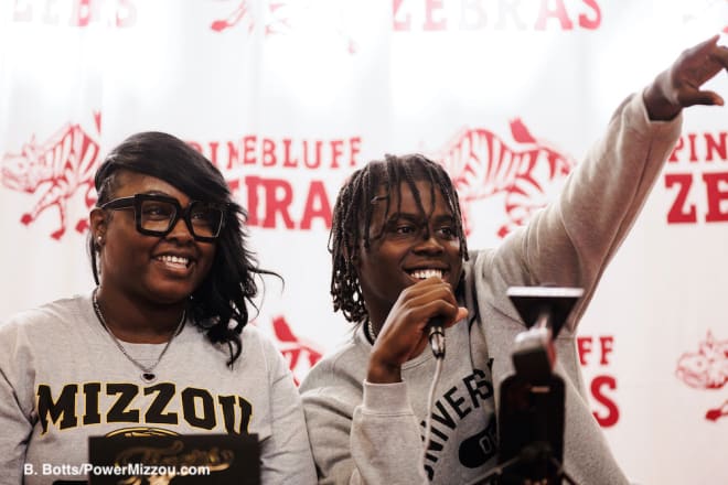 Crutchfield and his family were decked out in Mizzou gear after his announcement