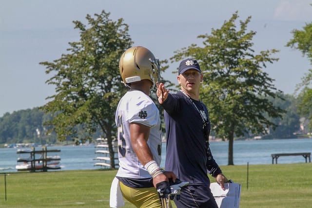 Notre Dame defensive coordinator Clark Lea