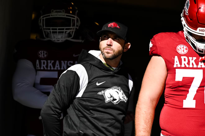 Arkansas offensive coordinator Kendal Briles is staying for another season in Fayetteville.