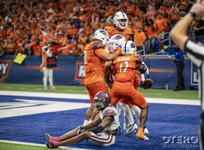 The celebration after Dywan Griffin comes away with his first career interception.