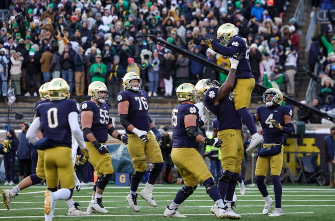 notre dame football game notes