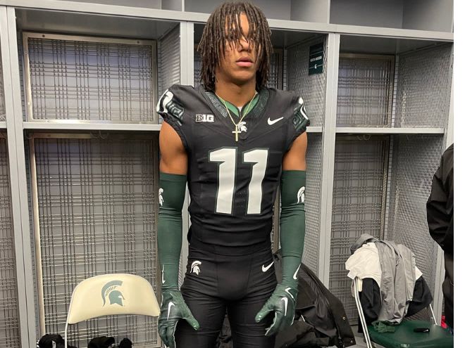 Elijah Dotson during Michigan State's junior day on Feb. 3, 2024. (Photo courtesy of Elijah Dotson)