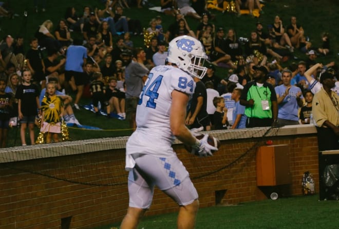 Walston wants to do more celebrating in the end zone as the Heels win more games.