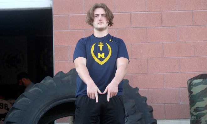 Colorado offensive lineman Connor Jones is committed to Michigan Wolverines football recruiting, Jim Harbaugh.