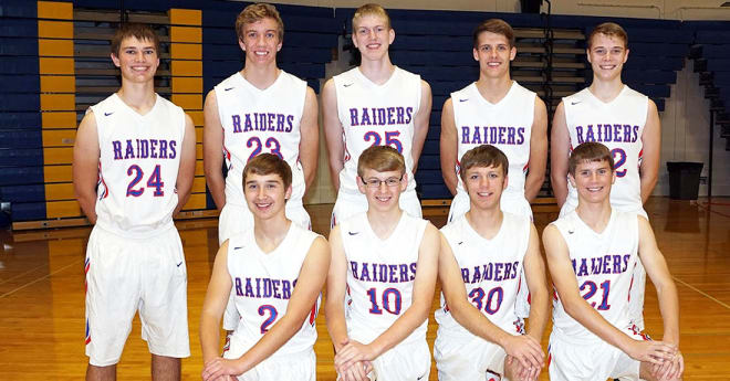 Earning high marks both in the classroom and on the basketball court, that's the 2016-17 Logan View-Scribner-Snyder Raiders. Among these crazy smart kids are (front row, left to right) Brandon Hagerbaumer, Logan Rebbe, Joel Moeller, and Jacob Polk. Back row (l-r) Nathan Taylor, Alex Von Seggern, Ben Moxness, Andrew Poppe, and Alex Hagerbaumer.
