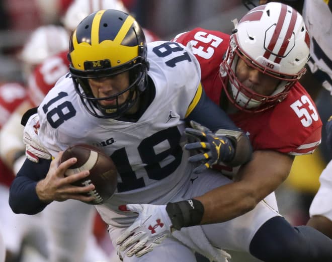 Redshirt freshman quarterback Brandon Peters and the Wolverines couldn't quite finish at Wisconsin.