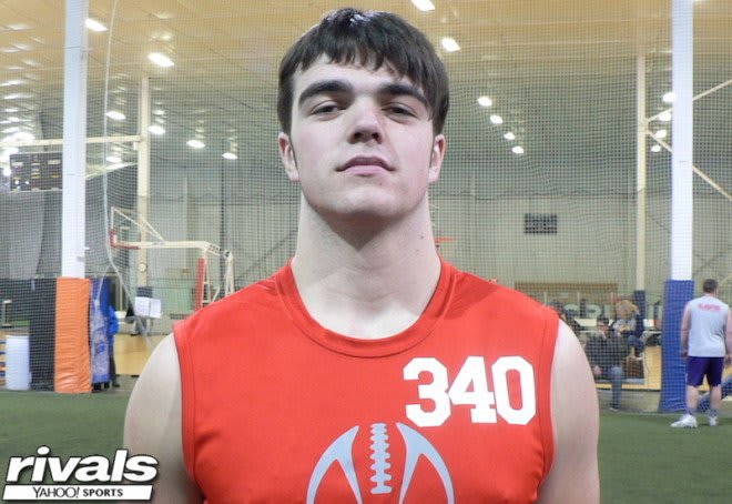 Class of 2018 defensive end Alex Reigelsperger visited Iowa on Saturday.