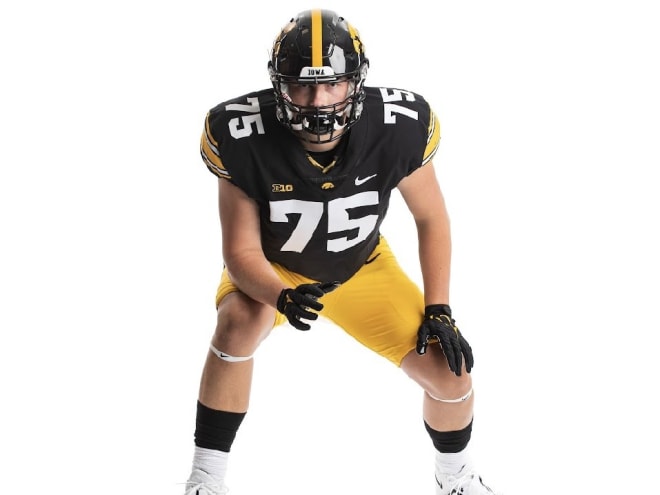 2025 OT from Eureka, Missouri, Jack Lange was one of the visitors at Saturday's Hawkeye Tailgater. 