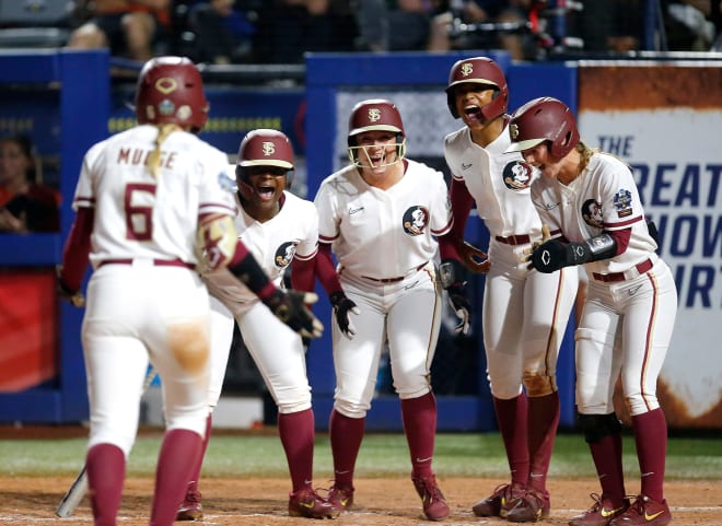 Kaley Mudge hit one of FSU's two home runs in Thursday night's 8-0 win over Oklahoma State