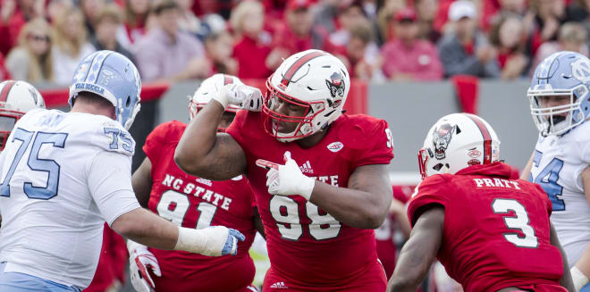Defensive tackle B.J. Hill has impressed NFL scouts on and off the field. 