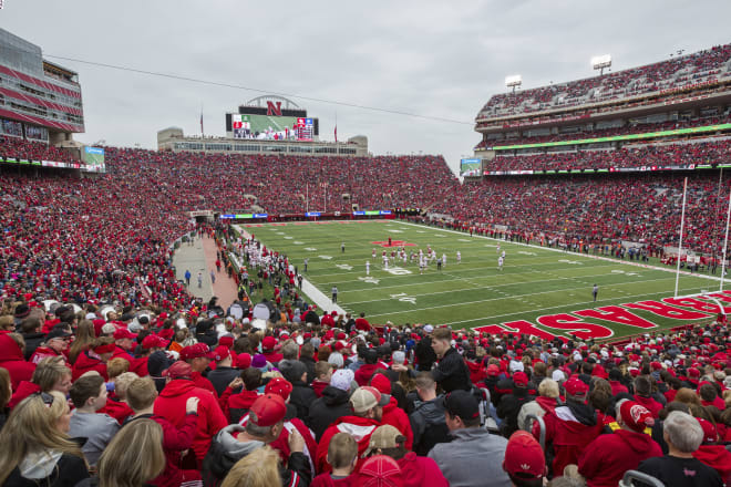 A sold out crowd watched Scott Frost coach his first spring game on a cold April day. 