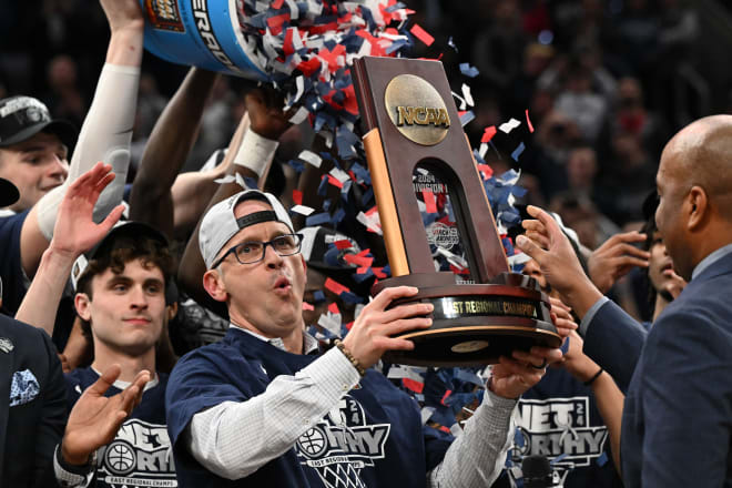 Dan Hurley led UConn to the 2023 national championship and has the Huskies back in the title game again this year.