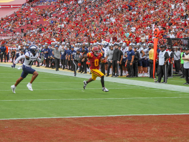 MarShawn Lloyd has his breakout performance as a Trojan on Saturday.