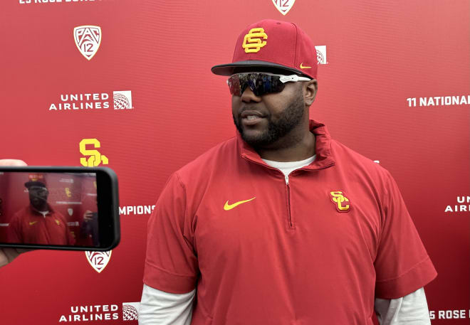 USC defensive line coach Eric Henderson.