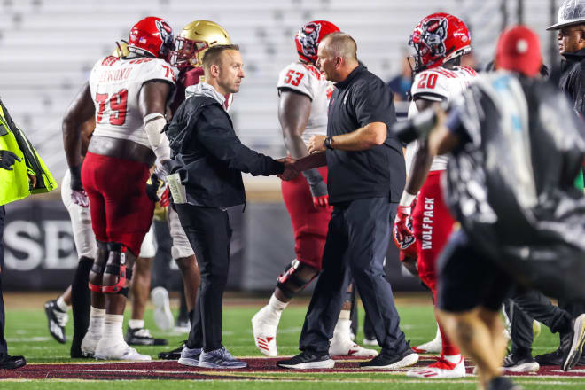 NC State Wolfpack football head coach Dave Doeren