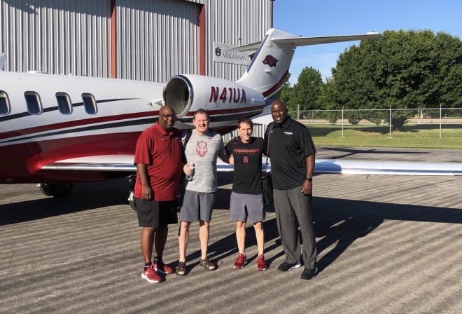 Musselman's first staff at Arkansas–Corey Williams, Clay Moser and Chris Crutchfield.