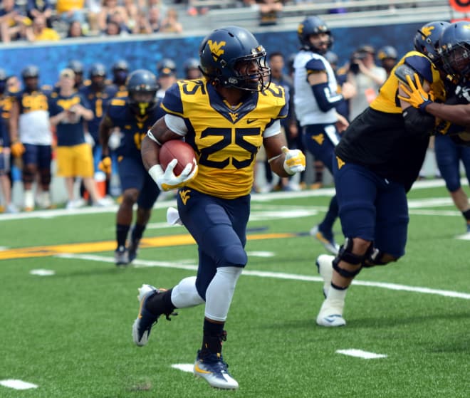 Crawford was the leading rusher for West Virginia during his first year on campus. 