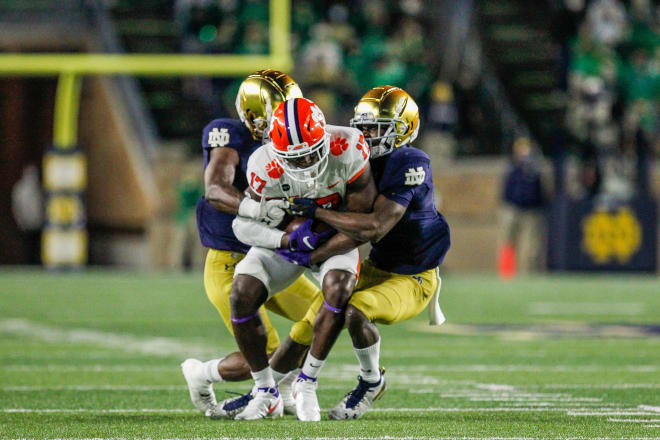 Notre Dame Fighting Irish versus Clemson Tigers on Nov. 7, 2020