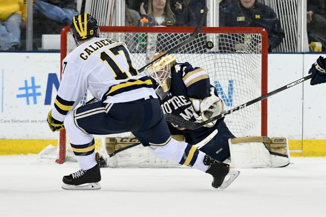 Michigan senior forward Tony Calderone leads the team in goals and is the team captain.