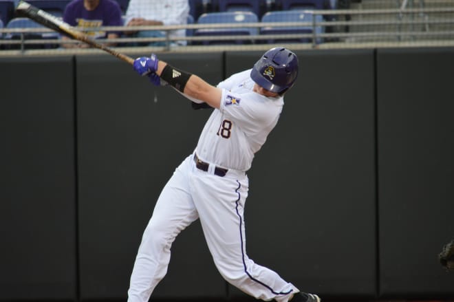 Bryant Packard was among three Pirates to homer in Tuesday night's ECU victory over Norfolk State.