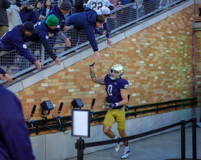 WR Braden Lenzy has 20 catches for 220 yards and two TDs heading into Notre Dame's Gator Bowl matchup with South Carolina.