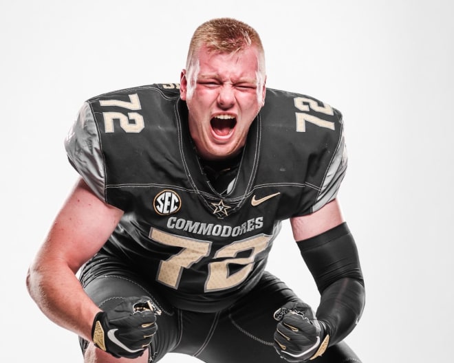 Levi Harber during his official visit photoshoot at Vandy this past weekend