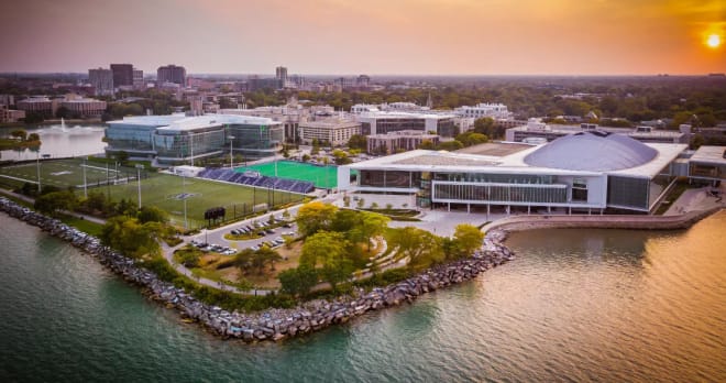 Northwestern's temporary stadium will be built on the lakefront and host football games in 2024 and 2025.
