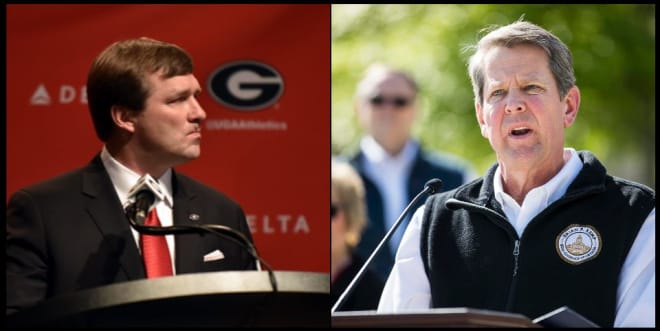 Kirby Smart has been in conversations with Georgia Governor Brian Kemp.