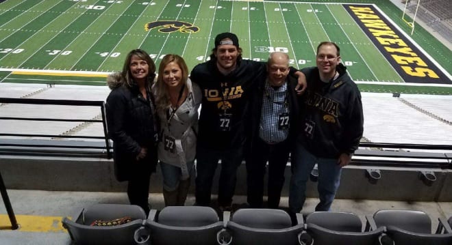 Future Hawkeye Jeff Jenkins and his family on their official visit to Iowa this past weekend.