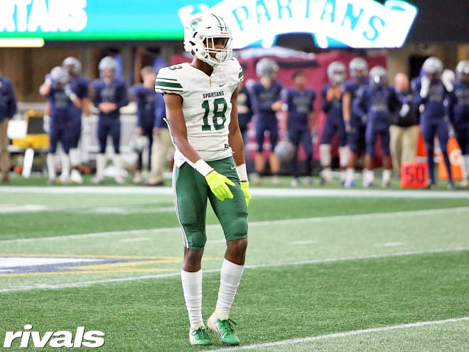 Notre Dame commit Deion Colzie had seven receptions for 183 yards and three touchdowns in Athens (Ga.) Academy’s 52-7 romp over Columbus (Ga.) Brookstone in the second round of the Class A private Georgia state playoffs.