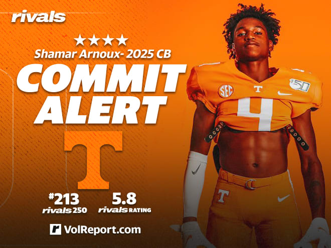 2025 Rivals 250 four-star Milton (Ga.) cornerback Shamar Arnoux has committed to Tennessee. (Nick Lucero/Rivals.com)