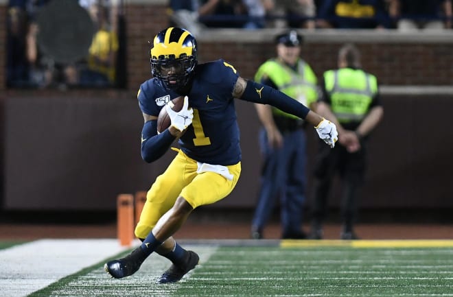 Michigan junior Ambry Thomas had an interception and was defensive player of the game against Middle Tennessee State.