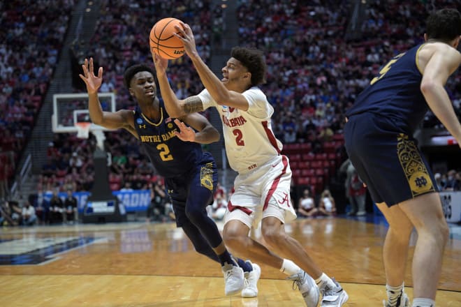 Miles during the NCAA Tournament game against Notre Dame