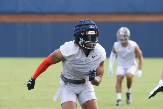 Linebacker Noah Taylor has taken a more vocal role heading into his senior season at UVa.