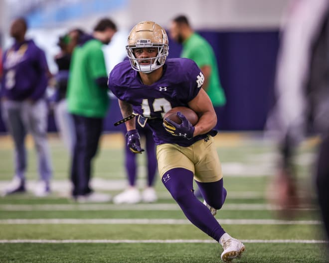 Sophomore running back Gi'Bran Payne was technically the first pick of the player draft for Notre Dame's Blue-Gold Game on Saturday.