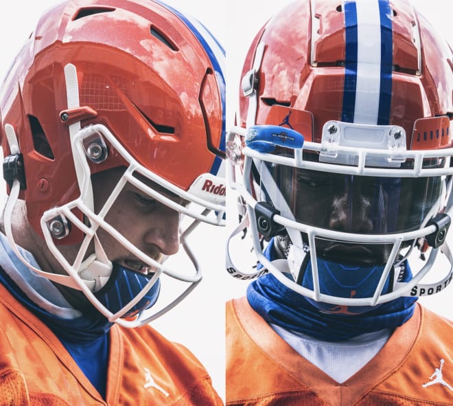 Florida quarterbacks Kyle Trask (left) and Emory Jones (right). 