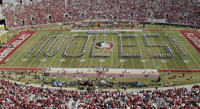 The FSU Marching Chiefs, shown at an earlier home game, have experienced hostility in road games in the past.