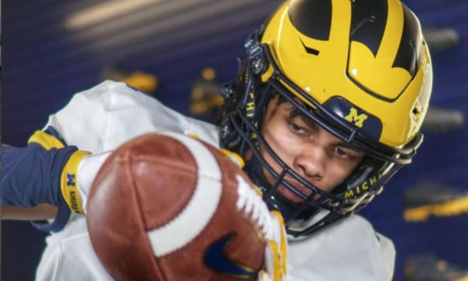 In-state wide receiver Andrel Anthony has committed to Michigan Wolverines football recruiting, Jim Harbaugh.