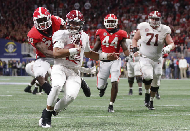 Alabama defeated Georgia 35-28 on Dec. 1, 2018 in the teams' last meeting. 