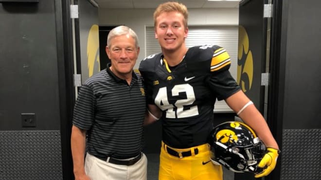 Class of 2020 defensive end Blaise Gunnerson will be back in Iowa City on Saturday.
