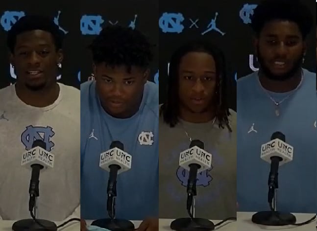 Four defensive Tar Heels met with the media Tuesday evening to field questions about their play and Virginia.