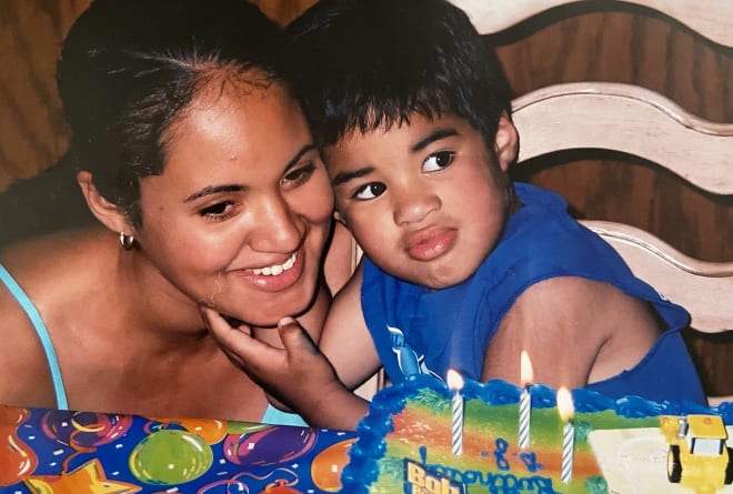 A much younger D.J. Uiagalelei celebrates a birthday.