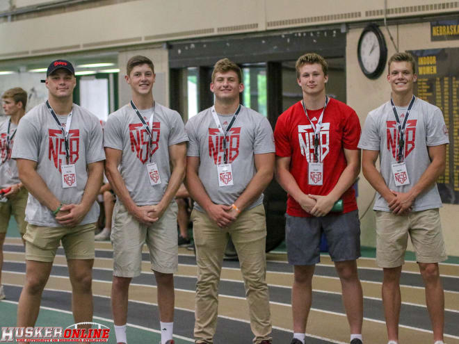 A whopping 10 future Nebraska walk-ons will compete in the 2018 Shrine Bowl of Nebraska on Saturday, including (from left): North Platte tight end Bryson Krull, O’Neill wide receiver Wyatt Liewer, Yutan defensive end Colton Feist, Gretna linebacker Joey Johnson, and Gothenburg wide receiver Bennett Folkers.